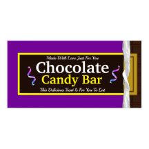 Personlig Chocolate Candy Pub Party Banner