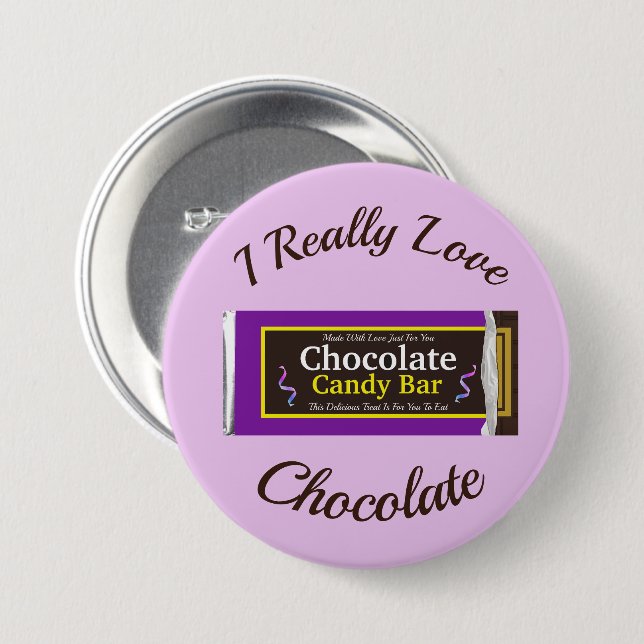 Personlig Chocolate Candy Pub Party Favor Knapp (Framsida & baksida)