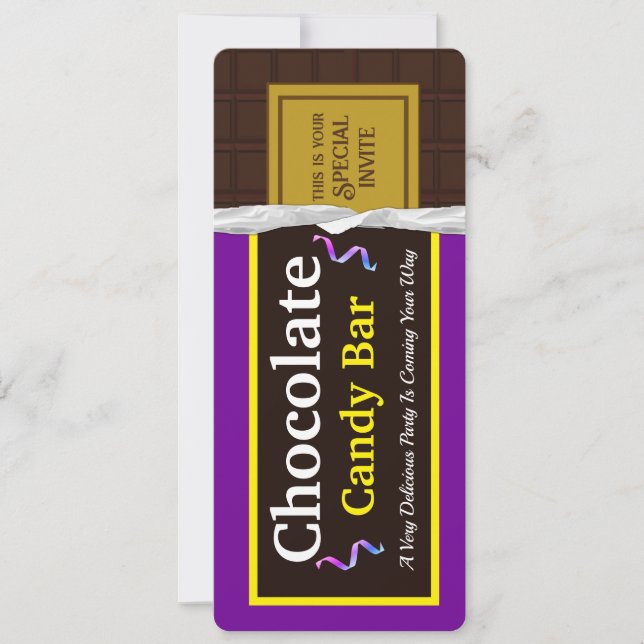 Personlig Chocolate Candy Pub Party-inbjudan Inbjudningar (Framsida)