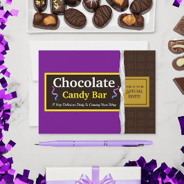 Personlig Chocolate Candy Pub Party Inbjudningar