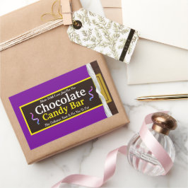 Personlig Chocolate Candy Pub Rektangulärt Klistermärke