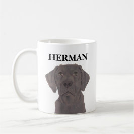 Personlig Chocolate Labrador Kaffemugg
