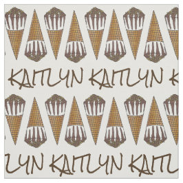 Personlig Chocolate Peanut Ice Cream Cone Tyg