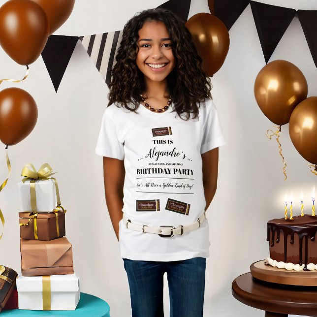 Personlig Chocolate Pub Birthday T Shirt (Skapare uppladdad)