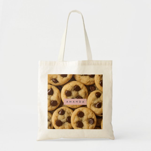 Personlig chokladchipskaka tygkasse (Framsidan)