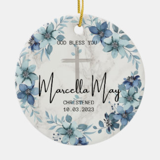 Personlig Christened Ornaments Julgransprydnad Keramik