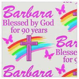 PERSONLIG CHRISTIAN 90:E BIRTHDAY FABRIC TYG