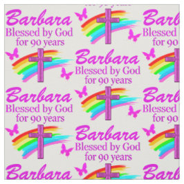 PERSONLIG CHRISTIAN 90:E BIRTHDAY FABRIC TYG