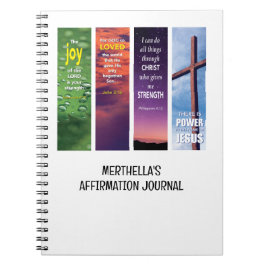 Personlig Christian BIBLE AFFIRMATION Journal Anteckningsbok