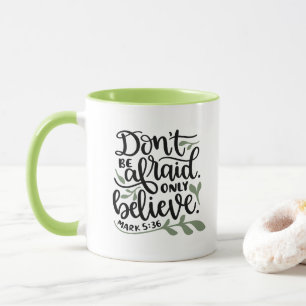 Personlig Christian Bible Verse Mark 5:36 Mugg