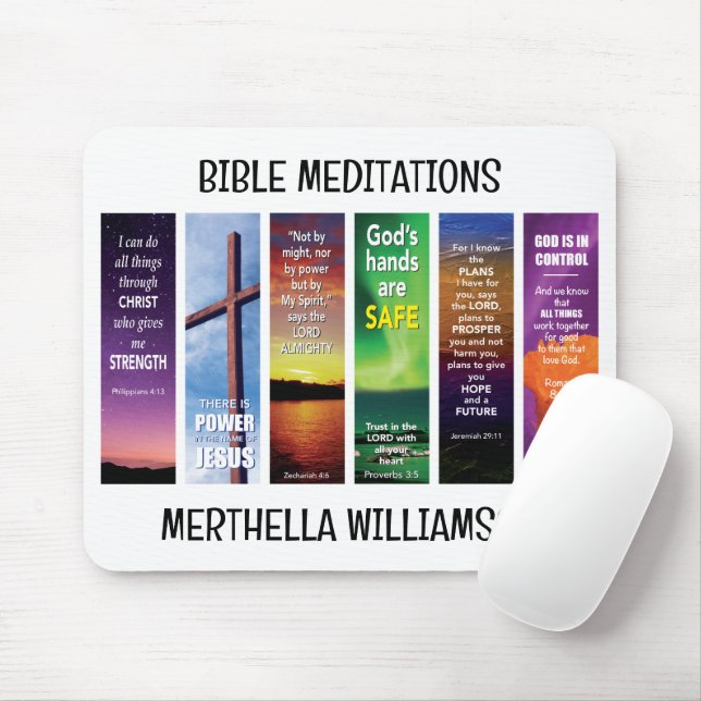 Personlig Christian BIBLE VERSES Scripture Musmatta (Med mus)