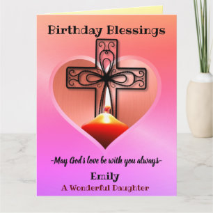 Personlig Christian Birthday Card för dotter Kort