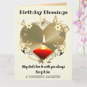Personlig Christian Birthday Card för dotter Kort