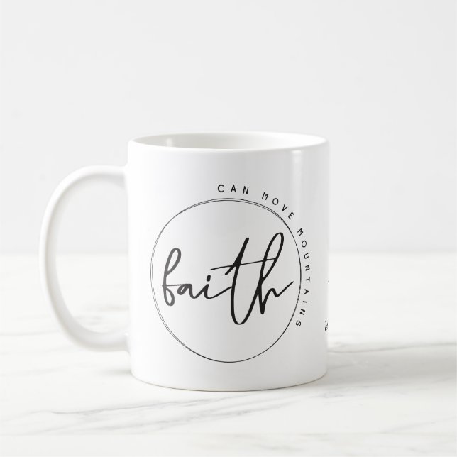 Personlig Christian Faith kan flytta berg Kaffemugg (Vänster)