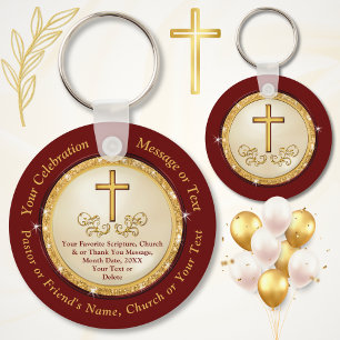 Personlig Christian Gifts for Pastor, Vänner Nyckelring
