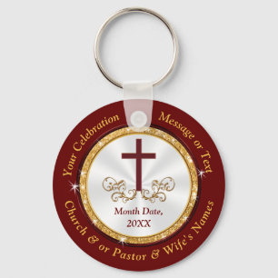 Personlig, Christian Party favors, Burgundy Nyckelring