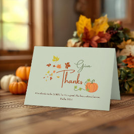 Personlig Christian Thanksgiving | Familj Namn Helgkort
