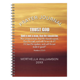 Personlig Christian TRUST GOD Prayer Journal Anteckningsbok