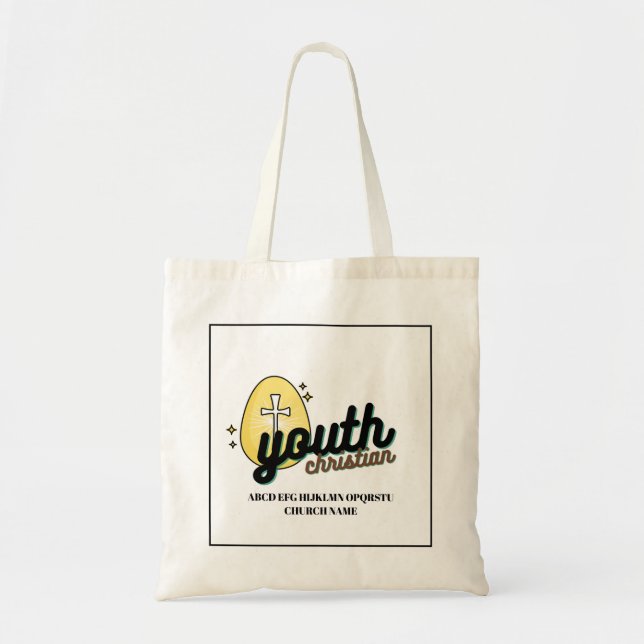 Personlig Christian Youth Egg Kor Tote Bag Tygkasse (Framsidan)