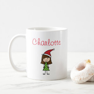 personlig christmas, barnflicka, kaffe kaffemugg