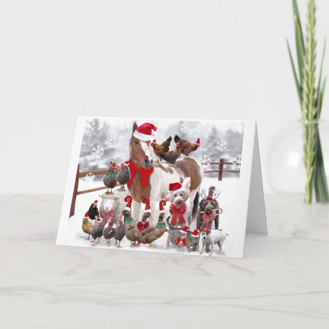 PERSONLIG CHRISTMAS BOSKAP Greeting Card Kort (Framsida)