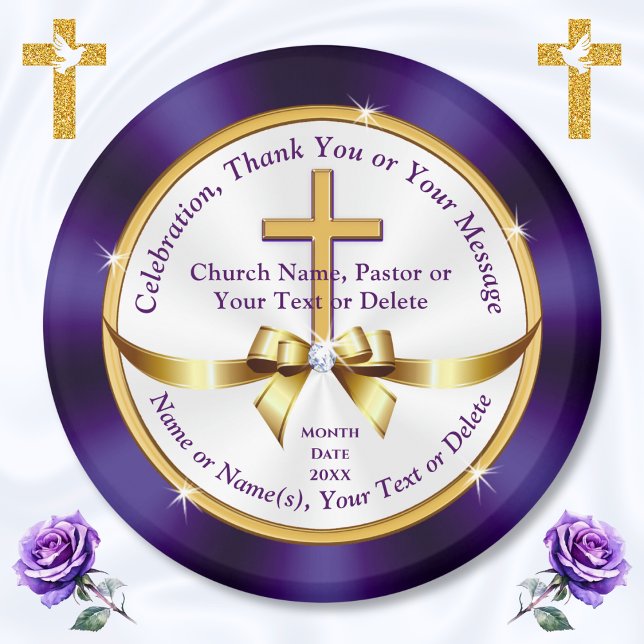 Personlig, Church Souvenirs för ANY Tillfälle Magnet (Church anniversary party favors. Big BULK Discounts on these Church Magnets. Christian Magnets. )