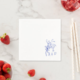 Personlig Cin Cin Kerub Cupid Handritad Pappersservett