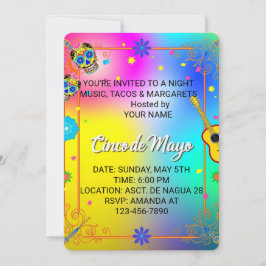 Personlig Cinco de Mayo-festinvitation Inbjudningar