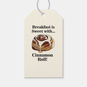 Personlig Cinnamon Roll Sweet Bun Bakery Presentetikett