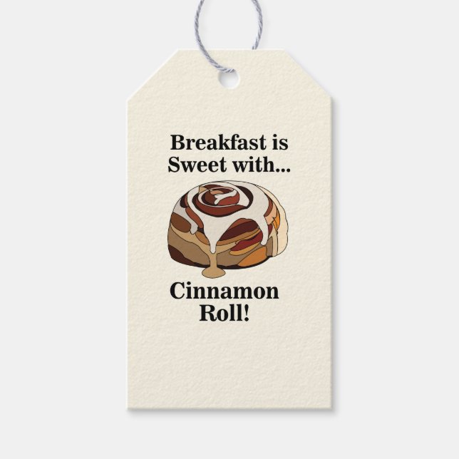 Personlig Cinnamon Roll Sweet Bun Bakery Presentetikett (Framsidan)