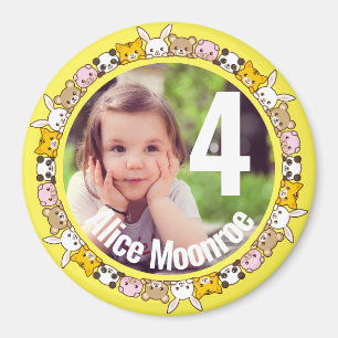 Personlig Circle Magnet Birthday