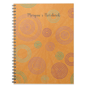 Personlig Circles och Starburst Notebook Orange Anteckningsbok
