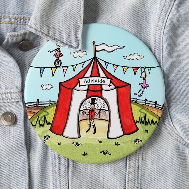 Personlig Circus Barns badge-knapp Knapp (In Situ)