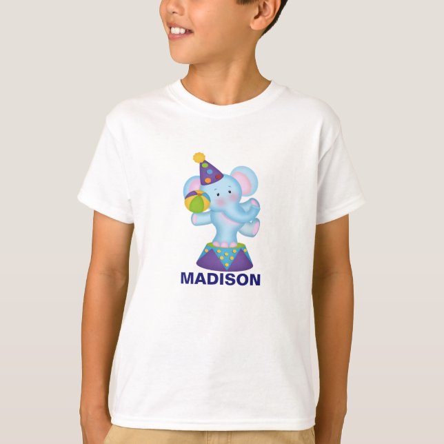 Personlig Circus Elephant T Shirt (Framsida)