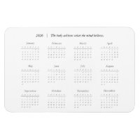 Personlig Citat 2026 Kalender Magnet