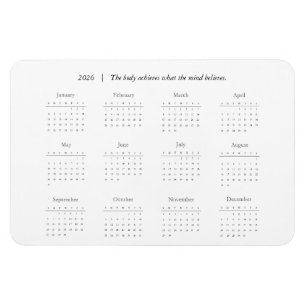 Personlig Citat 2026 Kalender Magnet