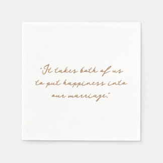Personlig Citat eller Sång Lyric Bröllop Pappersservett