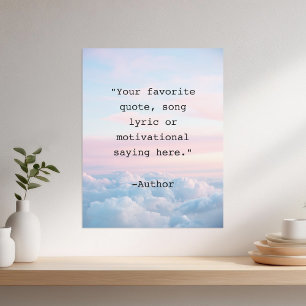 Personlig Citat Poster