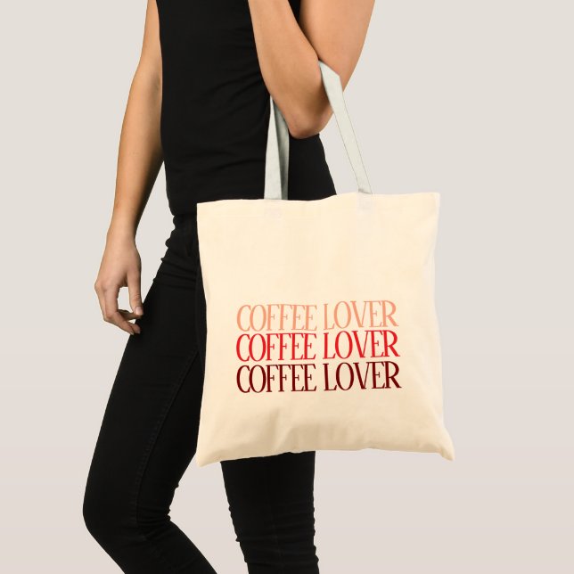 Personlig citerar Cute Simple Coffee Älskare Tygkasse (Framsida (produkt))