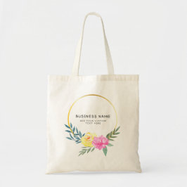 Personlig citronblomma shoppingbag tygkasse