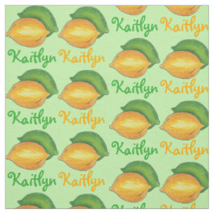 Personlig Citrus Gult för Grönt av citrusfrukter a Tyg
