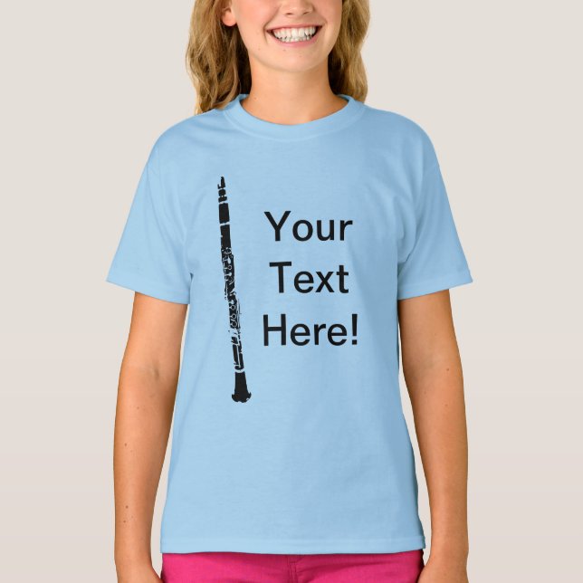 Personlig Clarinet Tee Shirt (Framsida)