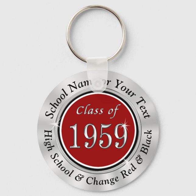 Personlig Class of 1959 Class Reunion Keychains Nyckelring (Framsida)