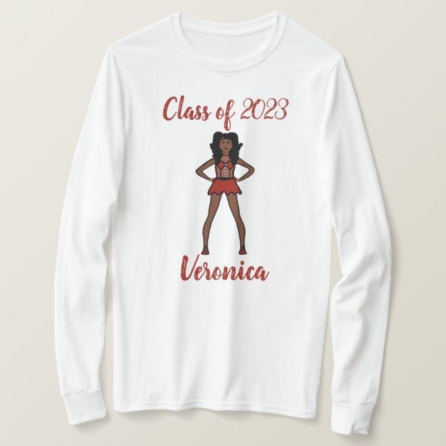 Personlig Class of 2023 Majorette Shirt SBerry T Shirt (Design framsida)