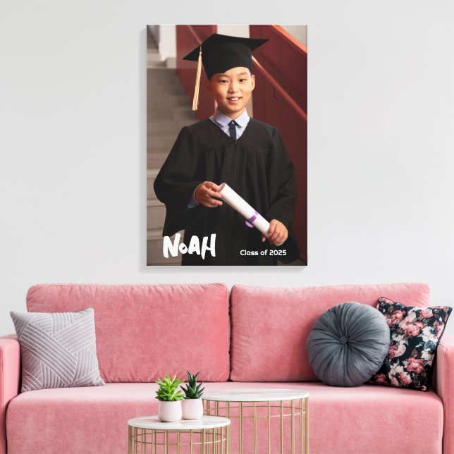 Personlig Class of 2025 Studenten Photo Canvas (Insitu (Vardagsrum))
