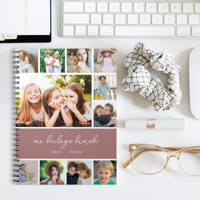 Personlig Class Photo Collage Teacher Anteckningsbok (Skapare uppladdad)