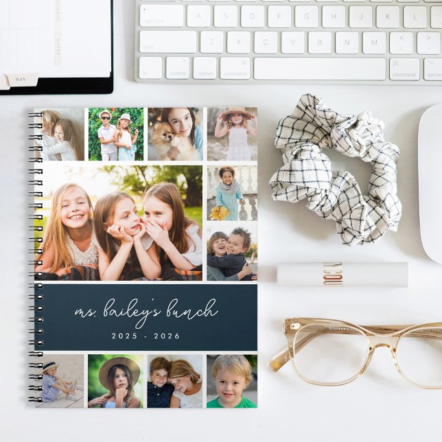 Personlig Class Photo Collage Teacher Anteckningsbok (Skapare uppladdad)
