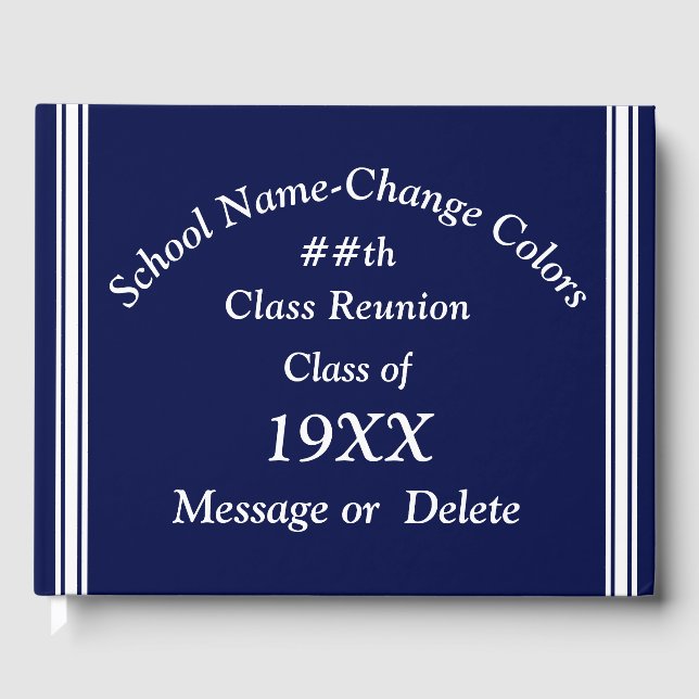 Personlig Class Reunion Guest Bok, ANY FÄRG Gästböcker (Framsida)