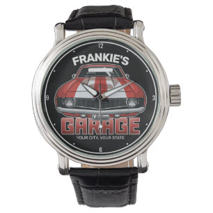 Personlig Classic American Muscle Car Garage Armbandsur