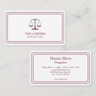Personlig Classic Attorney Visitkort